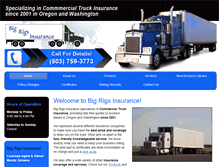 Tablet Screenshot of bigrigsinsurance.com